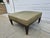 Green Large Square Green Upholstered Ottoman Footstool on Casters For Sale - Image 8 of 12