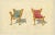 Set of five antique prints of various chairs. These prints originate from 'The General Artist's Encyclopaedia' by Thomas...