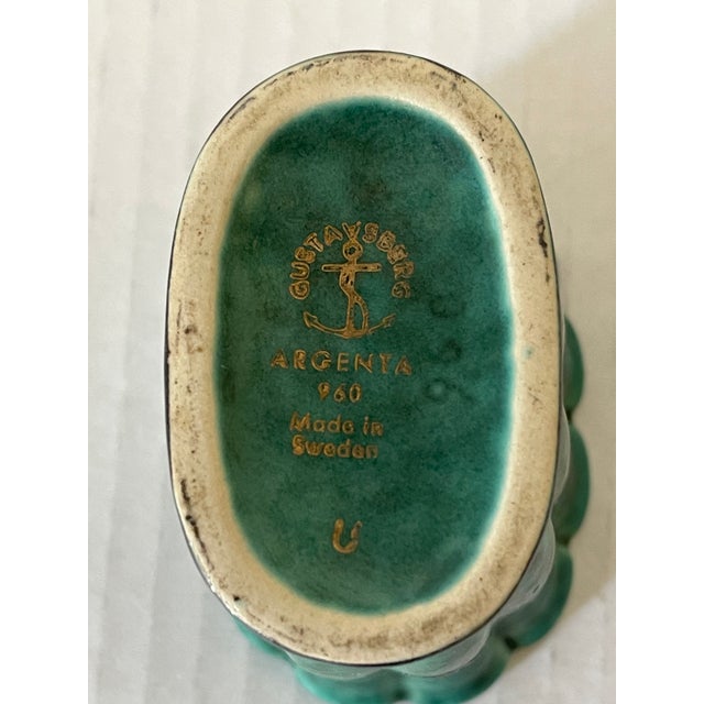 Ceramic 1960s Sweden Gustavsberg Argenta Ceramic Small Vase For Sale - Image 7 of 7