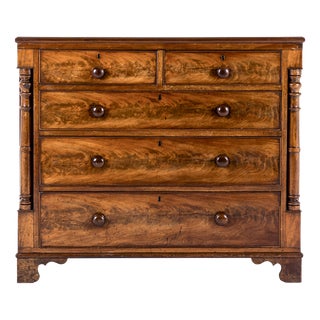 Victorian Flamed Mahogany Chest of Drawers For Sale