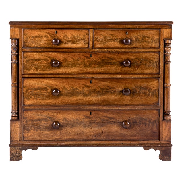 Victorian Flamed Mahogany Chest of Drawers For Sale