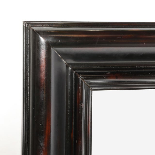 Mid-Century French Polished Tortoise Hue Finish Molding Mirror by Karl Springer For Sale - Image 10 of 12