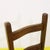 Wooden Chair with Brown Seat and Reinforced Crossbars For Sale - Image 4 of 9