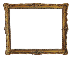Antique Victorian Gilt Wood & Gesso Picture Frame Fits 22 1/4" X 28 1/4" Rabbet Opening