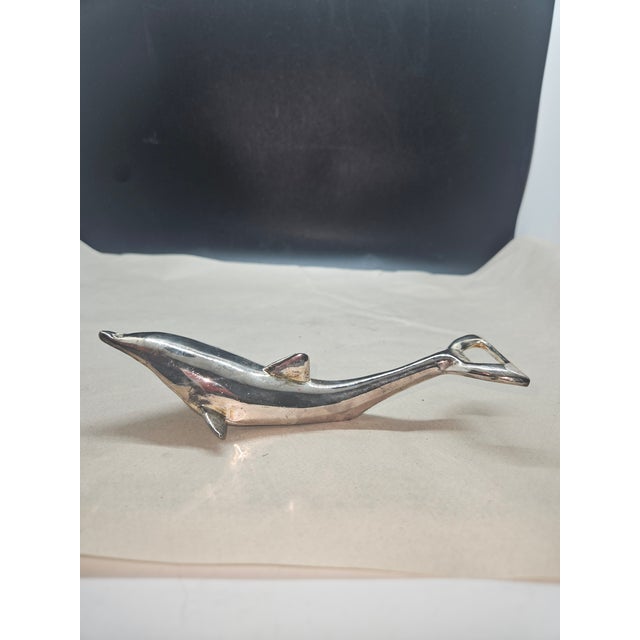 Vintage Dolphin Bottle Opener Metal 6.5" long Twist off Pop off