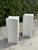 Vintage 30” Sculptural White Plaster Pedestals, a Pair For Sale - Image 4 of 12