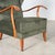 Gold Wingback Lounge Chairs in Walnut by Melchiorre Bega, Italy, 1950s, Set of 2 For Sale - Image 8 of 16