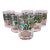 Set 6 Christmas Themed Holly Berry Holiday Glass Old Fashioned Rocks Glasses ~ Crate & Barrel For Sale