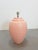 hollywood regency eclectic 1970 high-quality and beautiful vintage table lamp in pink and burgundy ceramics from the...