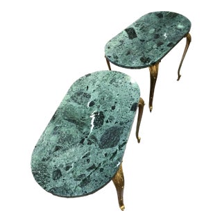 Gilt Bronze & Marble Griffin End Tables France For Sale