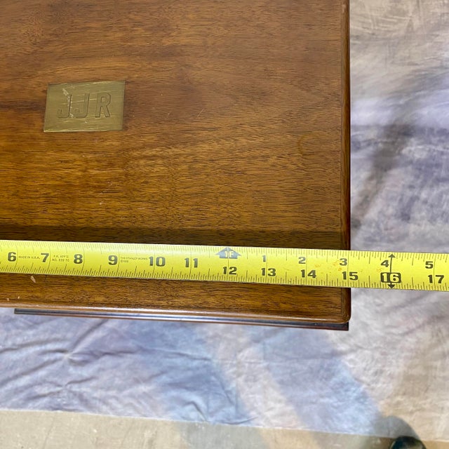 Wood Antique Benson & Hedges Humidor/Side Table For Sale - Image 7 of 17