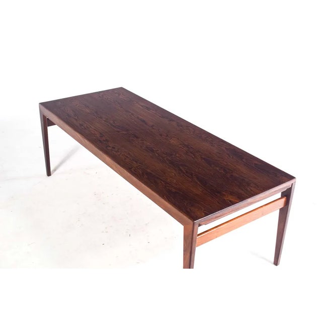 Mid-Century Modern Rosewood Coffee Table attributed to Johannes Andersen, Denmark, 1960s For Sale - Image 3 of 9