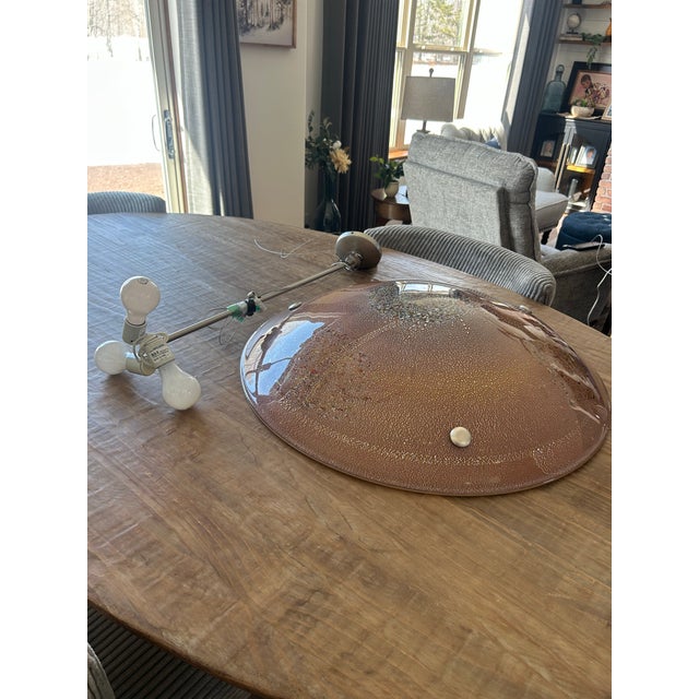 Amber Meyda Lighting (From the Metro Fusion Collection)-Fused Amber Art Glass 30” Inverted Bowl Chandelier For Sale - Image 8 of 11