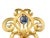 Early 20th Century Antique 14k Yellow Gold Seed Pearl & Sapphire Brooch/Watch Fob For Sale - Image 4 of 9