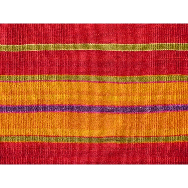 Red Bohemian Kilim Runner- 22"x115" For Sale - Image 8 of 13
