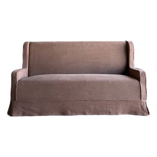 Brussels Slip Covered Settee Bench For Sale