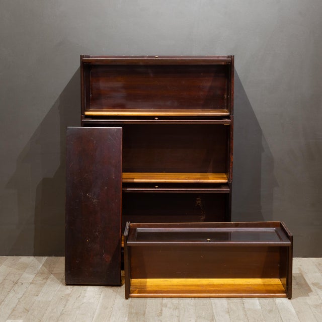 Late 19th C. Gunn Furniture Co. Mahogany Lawyer's Bookcase c.1899 For Sale - Image 9 of 13