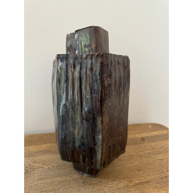 Vintage Mid-Century Modern Pottery Vase Circa 1960s For Sale In New York - Image 6 of 12