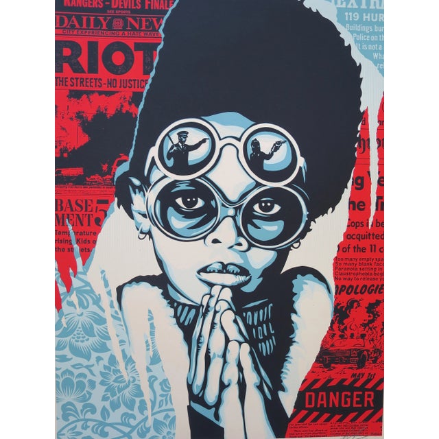 Shepard Fairey (Obey), Late Hour Riot, 2017, Signed Silkscreen For Sale - Image 5 of 5