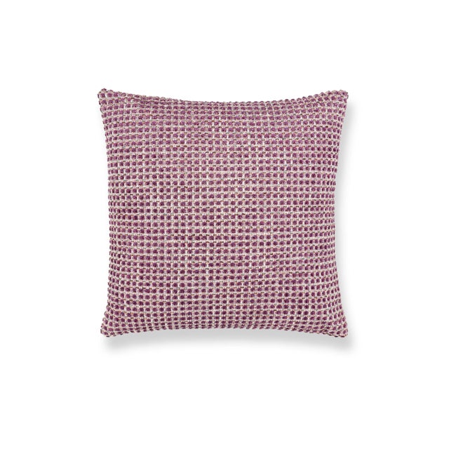 Contemporary The House Of Scalamandré Heatherton Square Pillow In Plum For Sale - Image 3 of 3