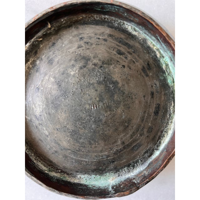 Vintage Carved Copper Bowl For Sale - Image 10 of 10