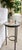 White Mediterranean Style Hand-Painted Ceramic and Wrought Iron Coastal Martini Table For Sale - Image 8 of 12