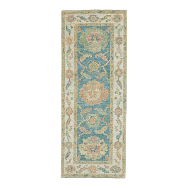 Turkish Oushak Runner Rug 2'3" x 5'9" #17255 For Sale