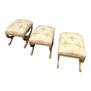 Late 20th Century Italmond Foot Stools - Set of 3 For Sale