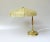 Brass Table Lamp with Cocoon Shade & Trumpet Base, Austria, 1960s For Sale - Image 4 of 18
