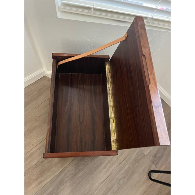 Denmarket Mid-Century Modern Storage Ottoman Vanity Cube Bench For Sale - Image 4 of 12