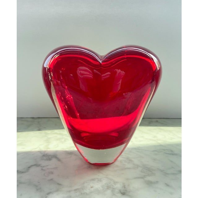 1970s Murano Large Red Heart Vase Chairish