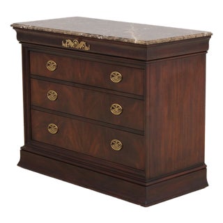 Henkel Harris Model 191 Marble Top Mahogany Chest For Sale