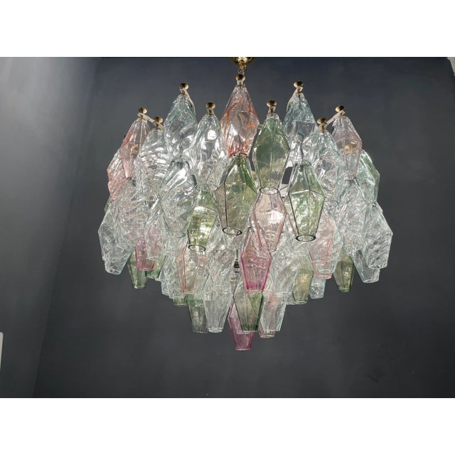 Italian Murano Glass Polygon Chandelier For Sale - Image 6 of 12