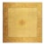 1840s Antique Gold European Aubusson Flatweave Wool Square Rug For Sale