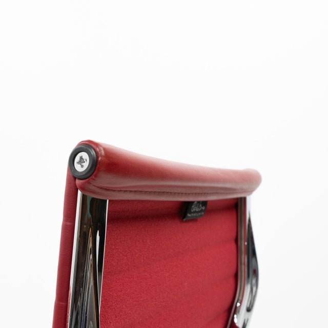 Red Eames Alu Group Office Chair EA119 by Vitra For Sale - Image 8 of 14