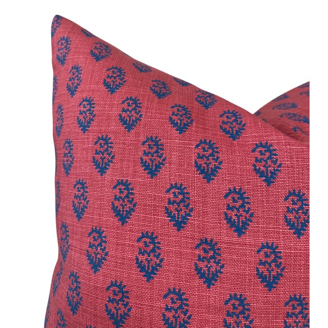 ⭐️ Ships Within 2 Days On the Front: Rajmata Floral Linen Fabric On the Back: Ivory Linen Fabric 100% Linen Fabric All...