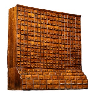 Early 20th Century Massive Antique 370-Drawer Industrial Hardware Cabinet For Sale