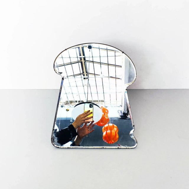 Mid-Century Italian Table Mirror in Wood and Iron from Luigi Fontana, 1950s For Sale - Image 4 of 10