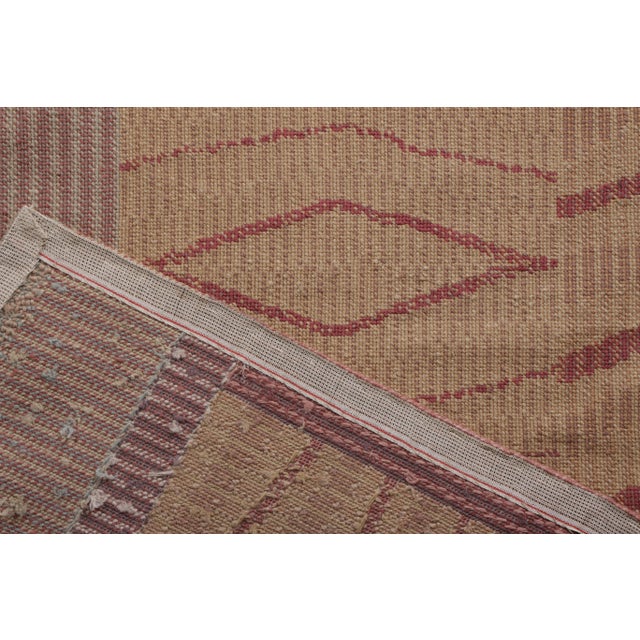 Vintage Van Campen Style Needlepoint in Mauve Geometric Patterns by Rug & Kilim For Sale In New York - Image 6 of 6