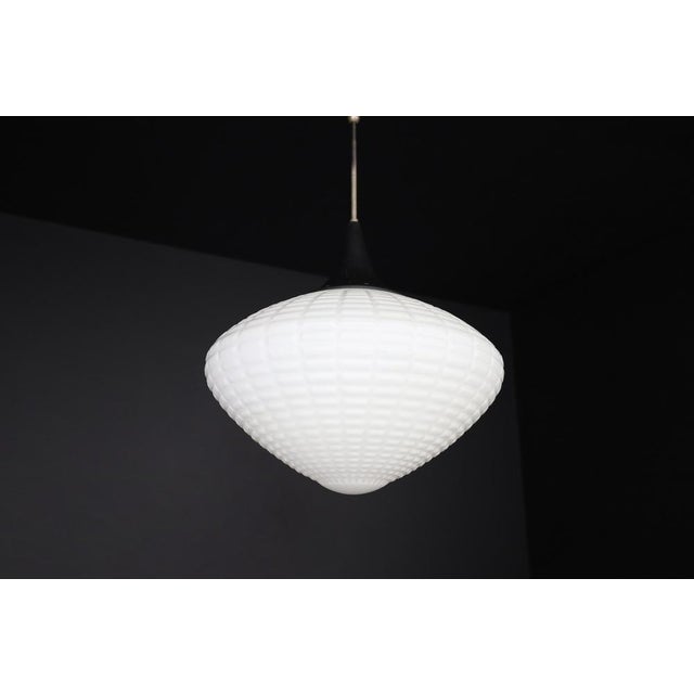 Large Mid-Century Pendant in Opaline Glass, Europe, 1950s For Sale - Image 13 of 18