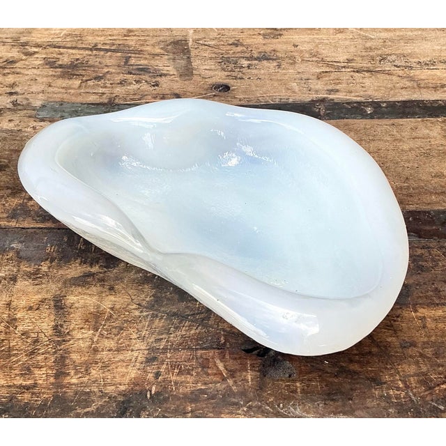 Vintage Opalescent Glass Bowl For Sale - Image 9 of 12