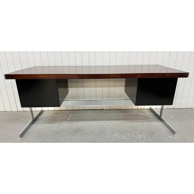 Mid-Century Modern Hugh Acton Style Rosewood Executive Desk For Sale - Image 12 of 13