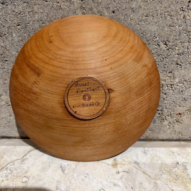 Modernist Art Sculptural Kauri Wood Bowl Beddek Nz For Sale In San Diego - Image 6 of 12