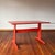 Coral Laquered Mid-Century Danish Modern Minimalist Trestle Dining Table C1960s For Sale In Portland, OR - Image 6 of 14