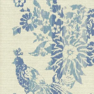 Schumacher Cooper House Ikat Fabric in Indigo