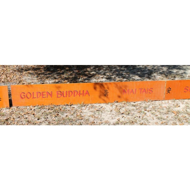 Mid 20th Century Mid-Century Tiki Bar Cocktail Sign - Set of 4 For Sale - Image 6 of 8