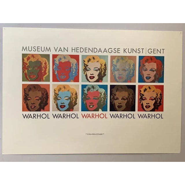 Original poster of the exhibition dedicated to Andy Wahrol at the Museum Van Hedenagse - Gent in Belgium, carried out in...