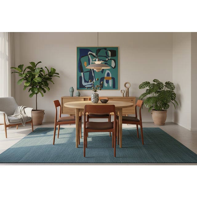 Chairs in Teak and Leather by Henning Kjærnulf for KS Møbler, 1960s, Set of 4 For Sale - Image 4 of 17