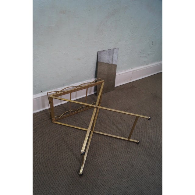 Regency Style Gilt Metal Mirror-Top Serving Table For Sale - Image 10 of 10
