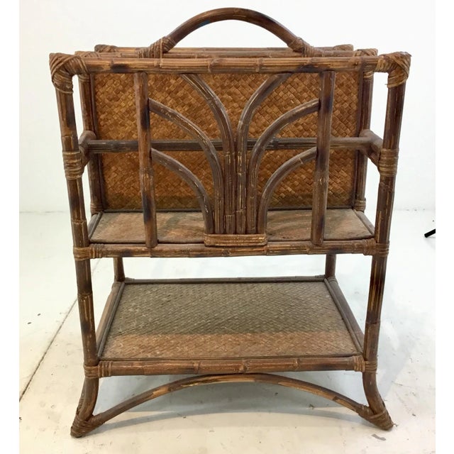 Wood Mid-Century Modern Bamboo Magazine Rack For Sale - Image 7 of 7